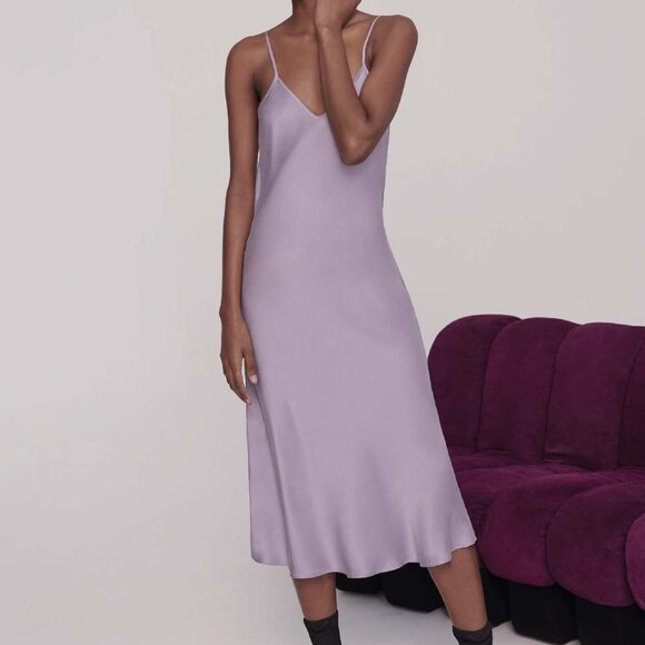 Silk Laundry 90s Silk Slip Dress in Franca - Picture 1 of 6